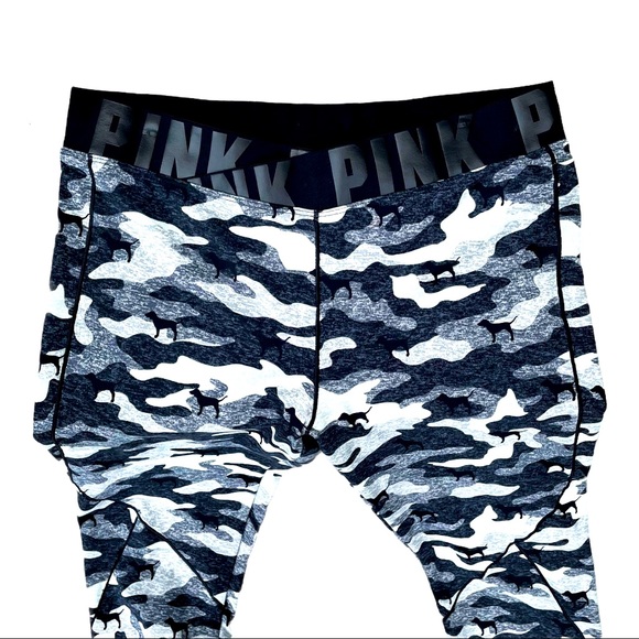 Pink Victoria Secret NWOT High Waisted Camo Dog Leggings SZ:M - Picture 7 of 8